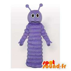 Purple chenille mascot. Caterpillar costume - Insect mascots - MASFR006435 - SpotSound.fr