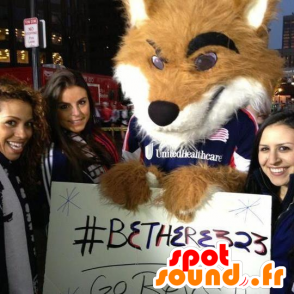 Fox maskot i sportkläder - Spotsound maskot