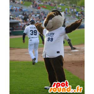 Brown and beige groundhog mascot - MASFR20888 - Animals of the forest