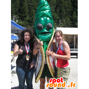 Green shell mascot, silver and gold - MASFR20890 - Mascots of the ocean