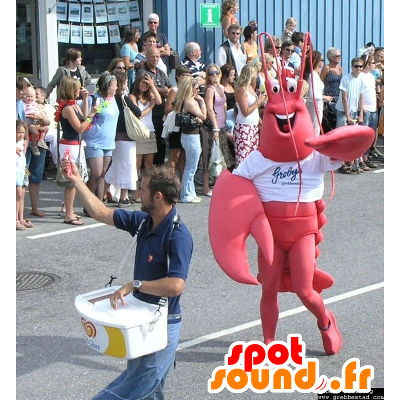 Red Lobster maskot, gigantiske - MASFR20892 - Maskoter Lobster