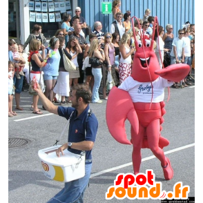 Lobster mascote vermelho, gigante - MASFR20892 - mascotes Lobster