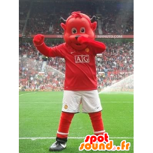 Red bear mascot in sportswear - MASFR20897 - Bear mascot