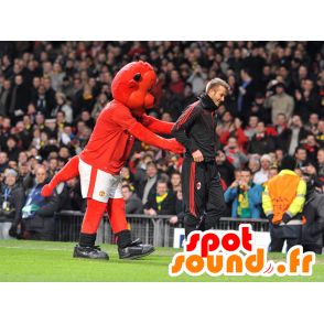 Red-Bären-Maskottchen in der Sportkleidung - MASFR20897 - Bär Maskottchen