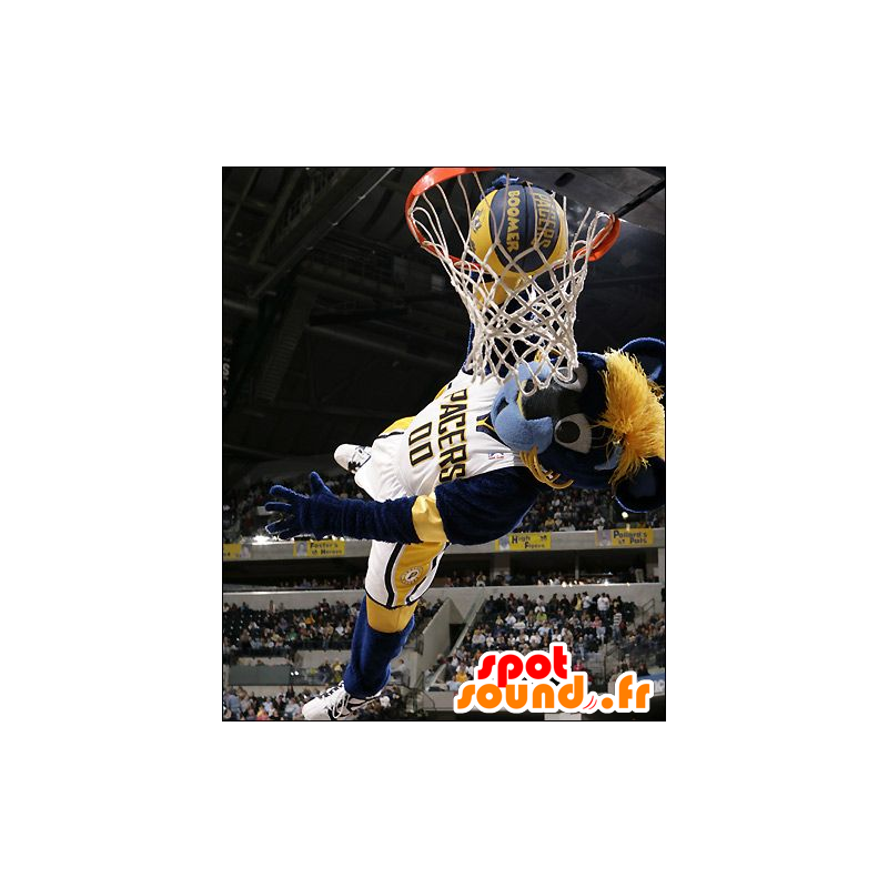 Mascotte de tigre bleu et jaune - MASFR20899 - Mascottes Tigre Mascotte de tigre bleu et jaune - MASFR20899 - Mascottes Tigre