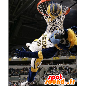 Modrá a žlutá tygr maskot - MASFR20899 - Tiger Maskoti