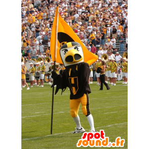 Mascot gelben Vogel, Schwarz und Weiß - MASFR20901 - Maskottchen der Vögel