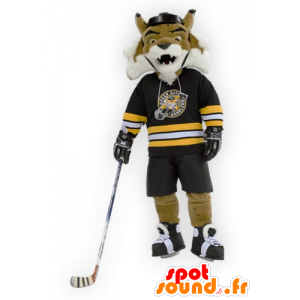 Brown Tiger-Maskottchen und weiß, brüllend - MASFR20908 - Tiger Maskottchen