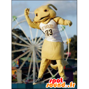Rabbit mascot, yellow creature - MASFR20923 - Rabbit mascot