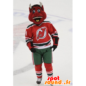 Maskot Red Devil, černá a bílá - MASFR20924 - vyhynulá zvířata Maskoti