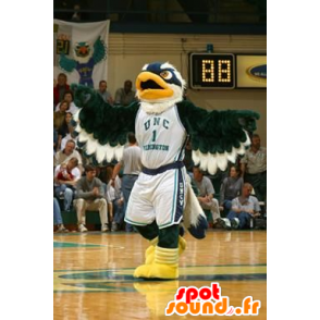 Mascot de Eagle verde, azul e branco - MASFR20925 - aves mascote