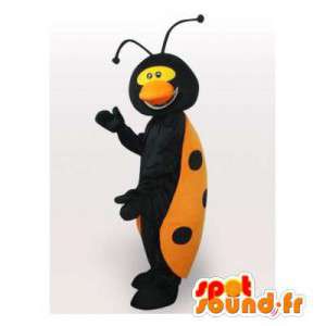 Gul og sort mariehøne maskot. Ladybug kostume - Spotsound