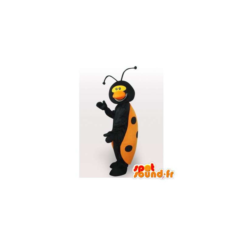 Mascotte de coccinelle jaune et noire. Costume de coccinelle - MASFR006439 - Mascottes Insecte