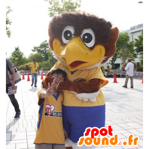 Brown and white bird mascot, giant - MASFR20930 - Mascot of birds