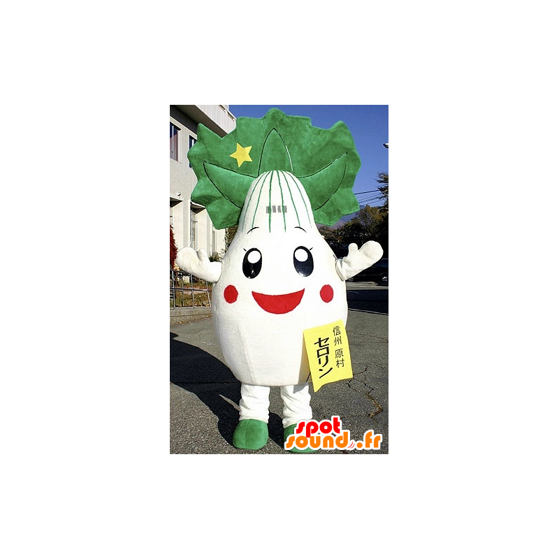 Mascot nabo, cebola, alho-porro gigante - MASFR20931 - Mascot vegetal