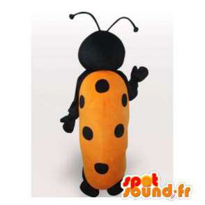 Mascotte de coccinelle jaune et noire. Costume de coccinelle - MASFR006439 - Mascottes Insecte