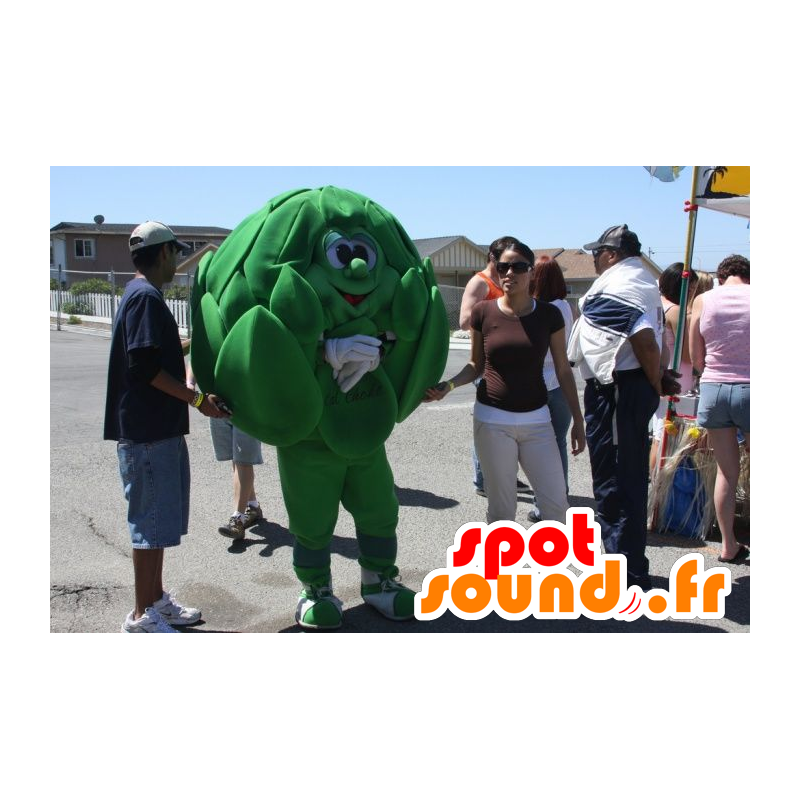 Mascot alcachofa gigante verde - MASFR20941 - Mascota de verduras