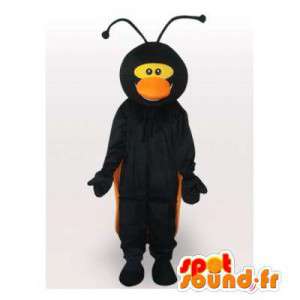 Mascotte de coccinelle jaune et noire. Costume de coccinelle - MASFR006439 - Mascottes Insecte