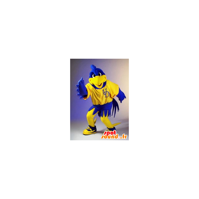 Giallo e blu uccello mascotte - MASFR20942 - Mascotte degli uccelli