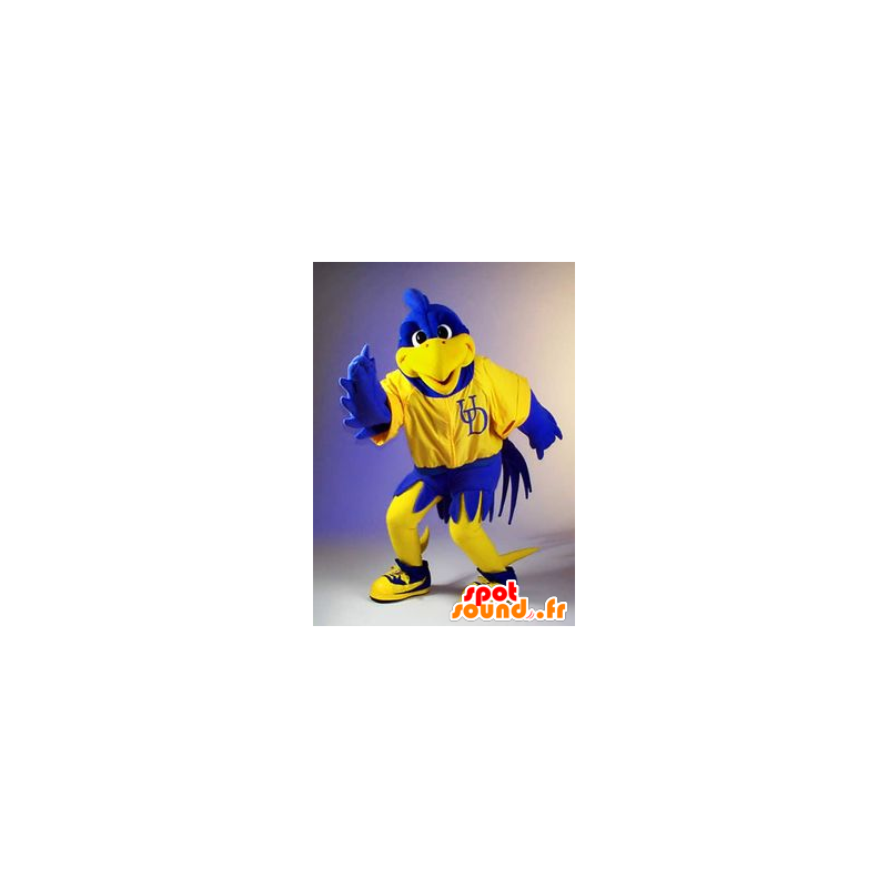 Yellow and blue bird mascot - MASFR20942 - Mascot of birds