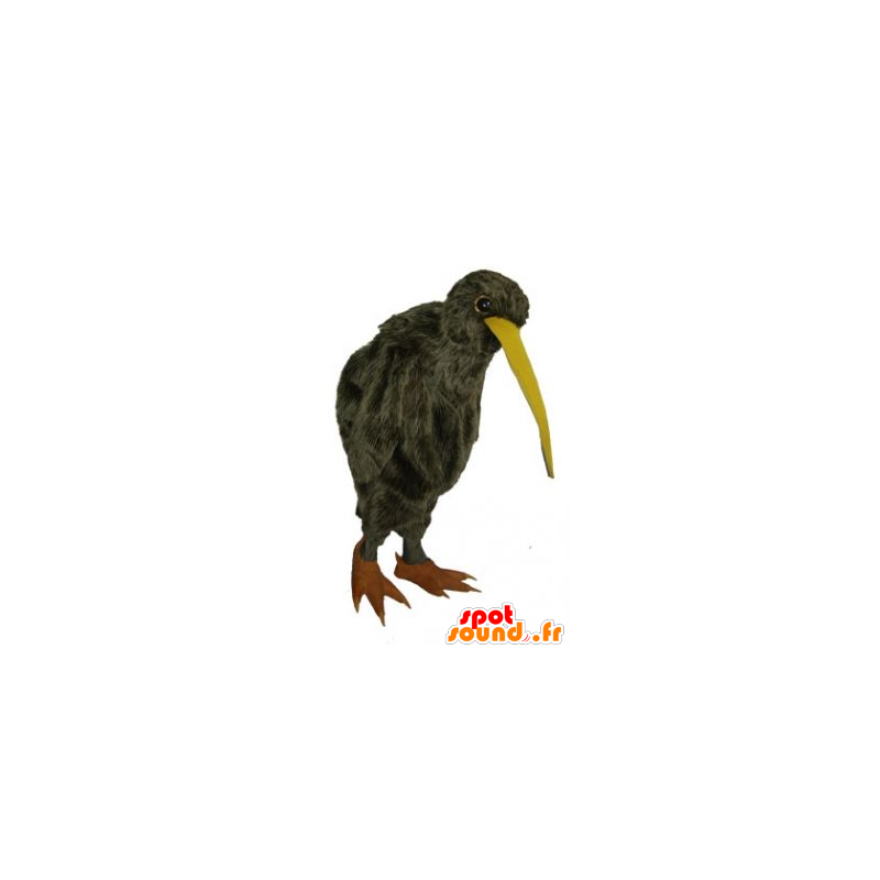 Mascot brun fugl, langbenet krumning - Spotsound maskot kostume