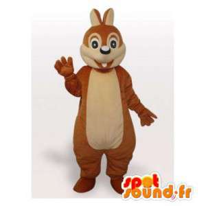 Mascot van bruin en beige eekhoorn. Eekhoorn Suit - MASFR006440 - mascottes Squirrel