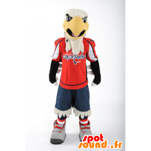 Mascot witte adelaar, zwart en geel - MASFR20952 - Mascot vogels