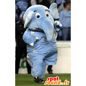 Mascot blauwe olifant, reuze - MASFR20954 - Elephant Mascot