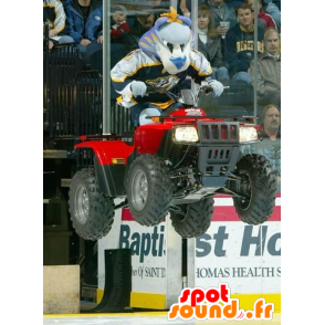Tiger Mascot modré, bílé a žluté - MASFR20955 - Tiger Maskoti