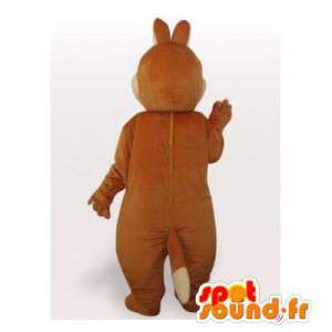 Mascot de esquilo castanho e beige. terno Squirrel - MASFR006440 - mascotes Squirrel