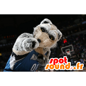 Vlk Mascot a hnědé, vše chlupatý - MASFR20961 - vlk Maskoti