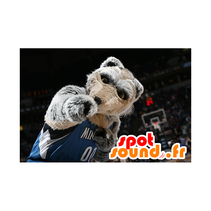 Vlk Mascot a hnědé, vše chlupatý - MASFR20961 - vlk Maskoti Vlk Mascot a hnědé, vše chlupatý - MASFR20961 - vlk Maskoti
