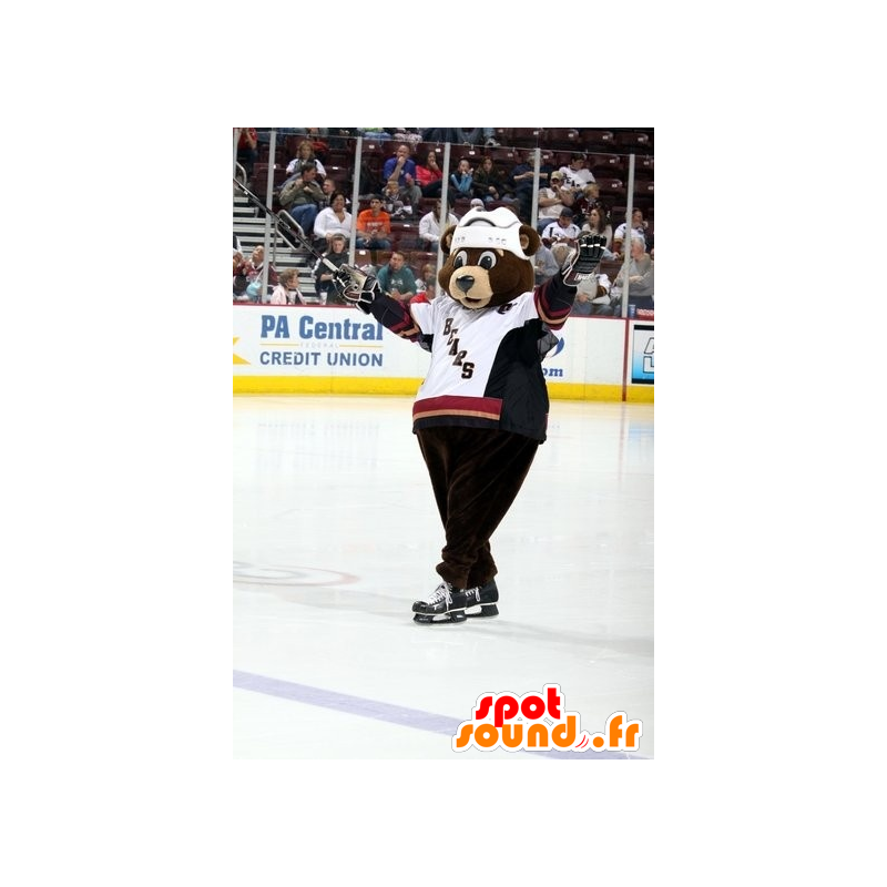 Mascot bruine beren, hockey outfit - MASFR20968 - Bear Mascot