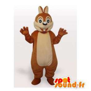 Mascot de esquilo castanho e beige. terno Squirrel - MASFR006440 - mascotes Squirrel