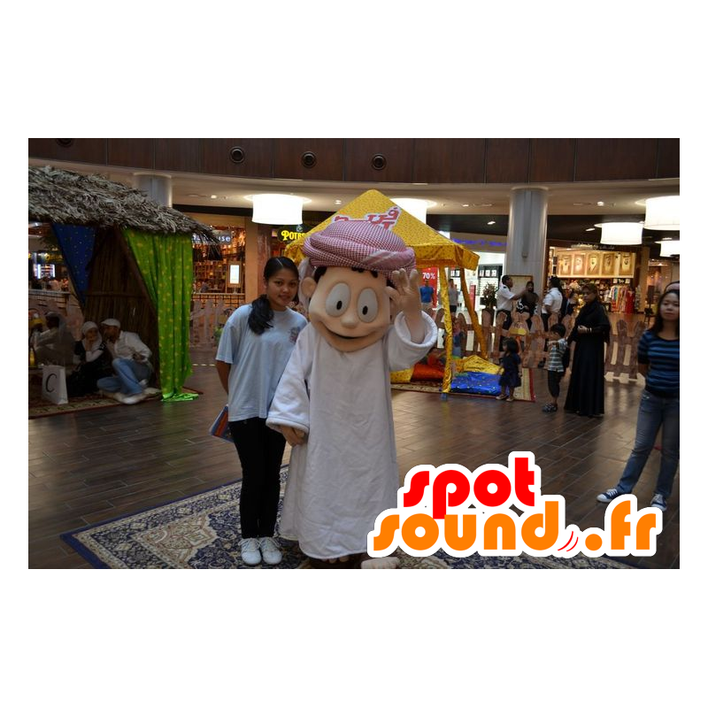 Sultan Mascot in witte kleding - MASFR20978 - Human Mascottes Sultan Mascot in witte kleding - MASFR20978 - Human Mascottes
