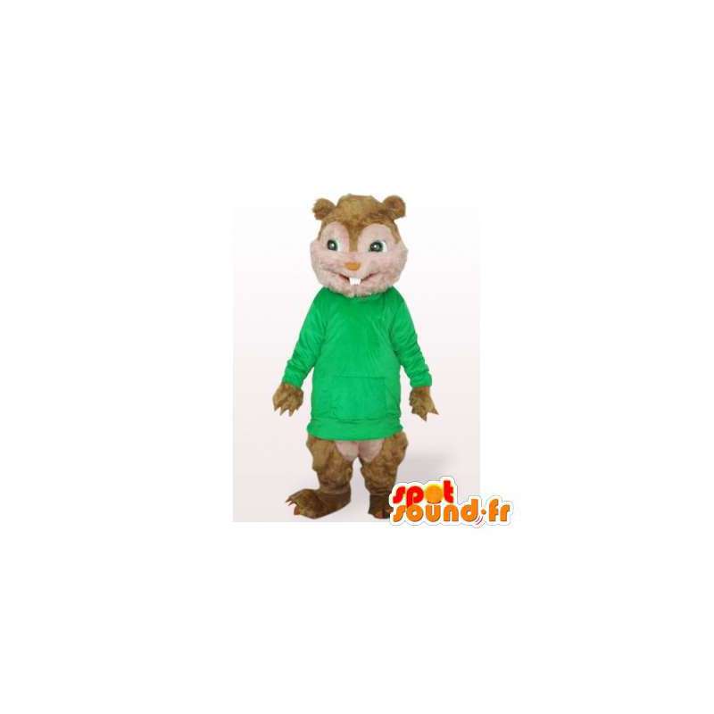 Chipmunks mascot. Costume Theodore Seville - MASFR006441 - Mascots the Chipmunks