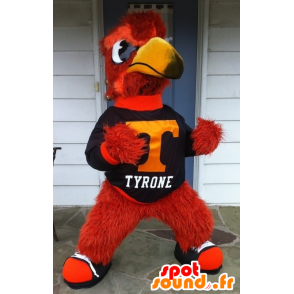 Mascot rode en gele vogel, alle harige - MASFR20984 - Mascot vogels