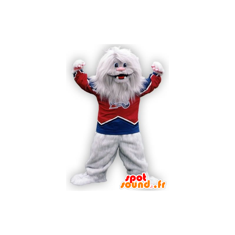 Mascot yeti branco, monstro peludo branca - MASFR20987 - mascotes monstros