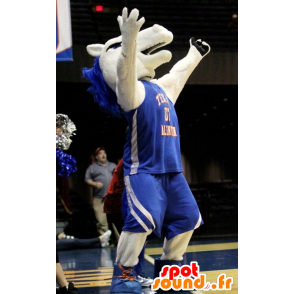 White and blue horse mascot - MASFR20990 - Mascots horse