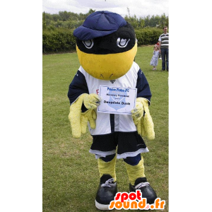 Gul och svart fågelmaskot, Deepdale Duck - Spotsound maskot