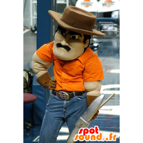 Mascot mustachioed man, miner - MASFR21004 - Human mascots