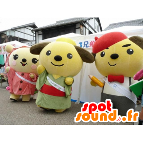 3 Teddy maskoter, japansk tegneserie - MASFR21005 - bjørn Mascot