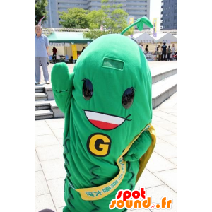 Mascotte de haricot vert, de cornichon, de légume vert - MASFR21006 - Mascotte de légumes