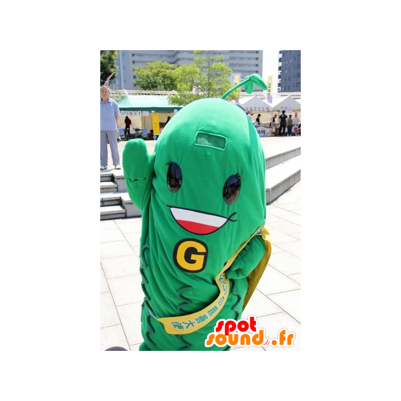 Mascote feijão, picles, vegetal verde - MASFR21006 - Mascot vegetal