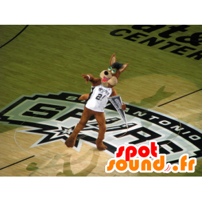 Mascot susi ruskea, greeneyed - MASFR21007 - Wolf Maskotteja