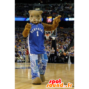 Mascot tijger bruin, zeer realistisch - MASFR21012 - Tiger Mascottes