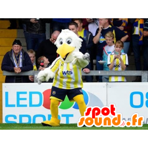 Hvit og gul fugl Mascot - MASFR21017 - Mascot fugler