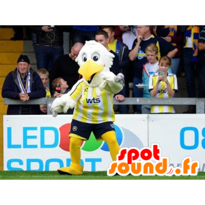 White and yellow bird Mascot - MASFR21017 - Mascot of birds