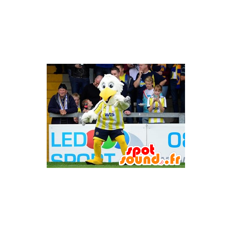 Witte en gele vogel Mascot - MASFR21017 - Mascot vogels