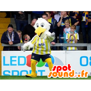 Hvit og gul fugl Mascot - MASFR21017 - Mascot fugler